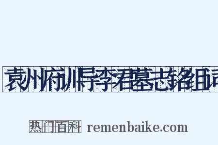 袁州府训导李君墓志铭组词是什么意思的图片